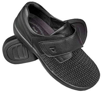 BUTY TRAMPKI OBUWIE MŁODZIEŻOWE ADIDASY PÓŁBUTY SKÓRA SKÓRZANE CZARNE 38 XX