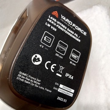 NA6 Yard Force 4V Аккумуляторная мойка окон