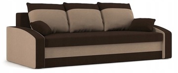 Kanapa HEWLET rozkładana sofa BRĄZ i CAPPUCCINO