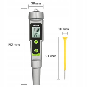 СОЛЕНОМЕТР Водонепроницаемый ИЗМЕРИТЕЛЬ СОЛЕНОСТИ 2 В 1