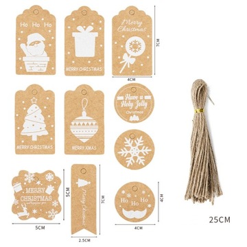 1 комплект рождественских подарочных карт Kraft