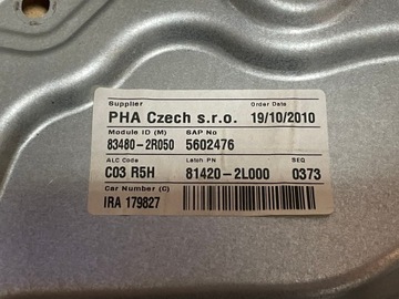 Hyundai OE 83480-2R050 system mocowania podnośnika drzwi I30