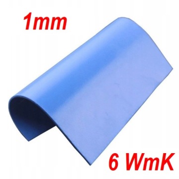 Thermopad 100x100 x 1 мм, 6WmK Термопроводящая лента Thermopad для процессора, графического процессора, цельная