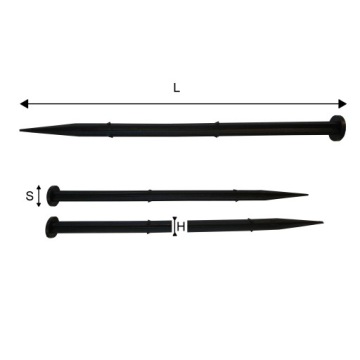 садовый край газона Высота 10 м + 50 ЯКОРЕЙ Частокол