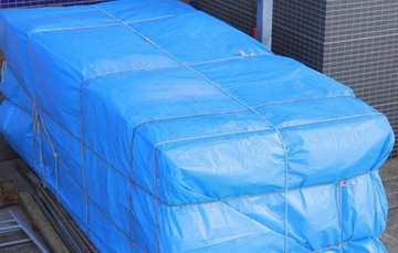 PLANDEKA WZMACNIANA 6x8m PŁACHTA GRUBA NA TARAS SAMOCHÓD WYTRZYMAŁA MOCNA