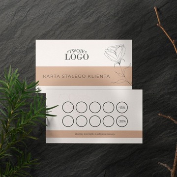Карты лояльности с логотипом «Обнаженные цветы»