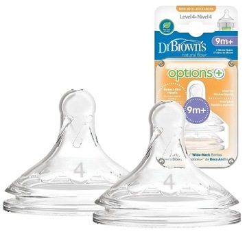 Dr Browns OPTIONS PLUS SMOCZEK Szeroki 9m+ level 4