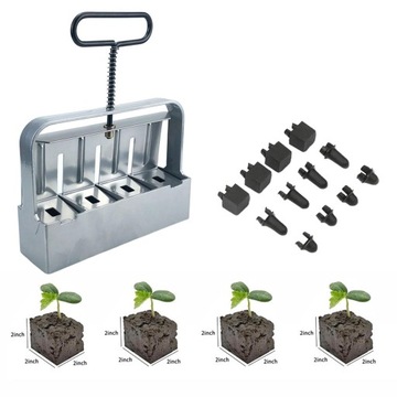 Ручная машина для блокировки почвы Quad Soil Blocker Argent