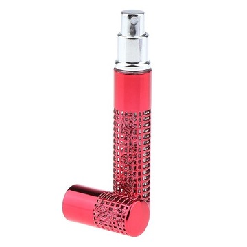 Стеклянный флакон с распылителем для духов объемом 50 мл с металлическим корпусом, красный, как красный