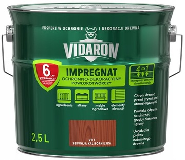 Vidaron impregnat ochronny powłokotwórczy SEKWOJA KALIFORNIJSKA 2,5L