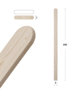 Sztachety drewniane 200CM W2 różne wzory, SUCHE, świerk, płot, na balkon