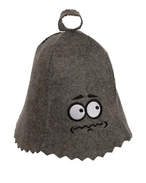 SAUNA CZAPKA SZARA FILCOWA DO SAUNY - OBSERWATOR