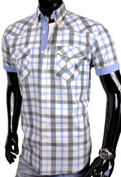 KOSZULA MĘSKA KRÓTKI RĘKAW _ KRATA _ K181 r. XXL