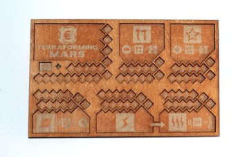 DREWNIANA PLANSZETKA GRACZA TERRAFORMACJA MARSA