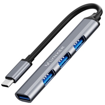 ХАБ USB-C 3.0 — USB 3.0 — 4 ПОРТА USB — РАЗДЕЛИТЕЛЬ / АДАПТЕР / РАЗДЕЛИТЕЛЬ