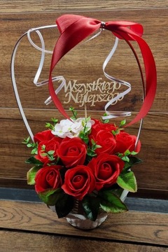 Букет подарочная корзина мыльные розы АРОМАТИЧЕСКИЙ ПОДАРОК ​​ДЛЯ ЖЕНЫ ТОППЕР ПИК