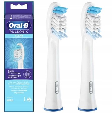 2x KOŃCÓWKI ORYGINALNE ORAL-B BRAUN PULSONIC SR32-2 WIBRUJĄCO-MASUJĄCE
