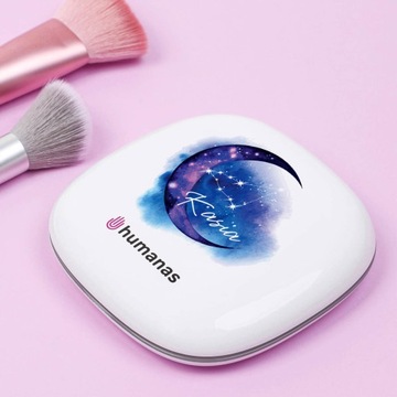 Карманное зеркало для макияжа со светодиодной подсветкой и PRINT GIFT для ZODIACARY