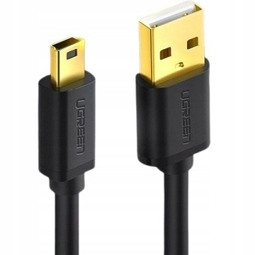 Pozłacany kabel USB- mini USB 1 m jakość przewód Ugreen do nawigacji kamery