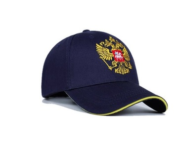 ROSJA CZAPKA Z DASZKIEM GODŁO NARODOWE PATRIOTA
