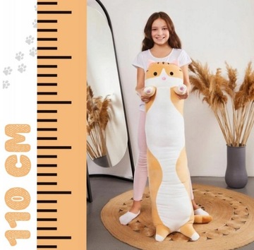 ПЛЮШЕВАЯ ИГРУШКА-МАСКОТ ИГРУШКА-ПОДУШКА ИГРУШКА ДЛЯ ОБНИМАНИЙ ДЛИННЫЙ КОШКА ОРАНЖЕВЫЙ 110см