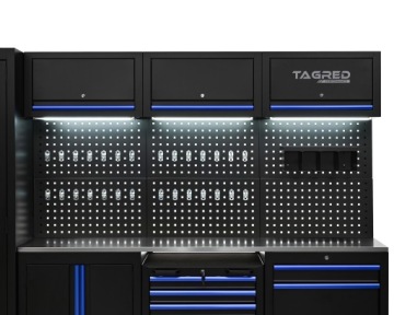 МЕБЕЛЬ ДЛЯ МАСТЕРСКОЙ ГАРАЖА 8 МОДУЛЕЙ ШКАФ ИНСТРУМЕНТОВ LED СТОЛ 3D + НАБОР