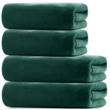 KOMPLET 4 RĘCZNIKÓW Z MIKROFIBRY KĄPIELOWE GRUBE %