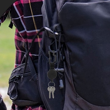 Выдвижной держатель удостоверения личности, карабин на катушке для ключей.