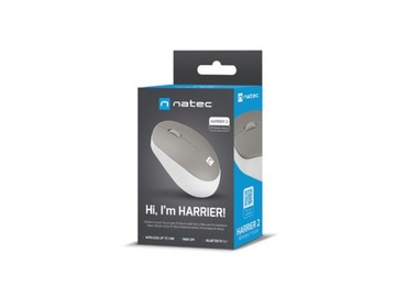 NATEC MYSZ BEZPRZEWODOWA HARRIER 2 1600DPI BLUETOOTH 5.1 BIAŁO-SZARA NMY-19