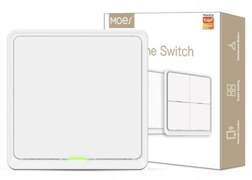 BATERIA + MOES BEZPRZEWODOWY PILOT 1 PRZYCISK 3 SCEN ZIGBEE TUYA - BIAŁY