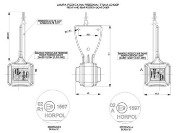 Габаритный фонарь LD 430/P