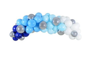 Girlanda balonowa niebieska ombre na Roczek granat