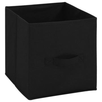 vidaXL Шкаф, 4 тканевые корзины, черный, 63x30x71 см, сталь