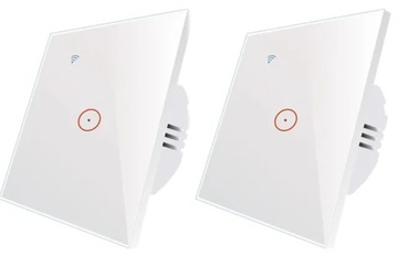 2X WŁĄCZNIK ŚWIATŁA LED SCHODOWY SZKLANY TUYA WiFi