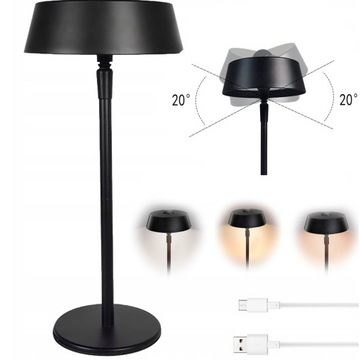 LAMPA BIURKOWA LED, TRZY TEMPERATURY BARWOWEREGULOWANA GŁOWICA IP54 5.2AH