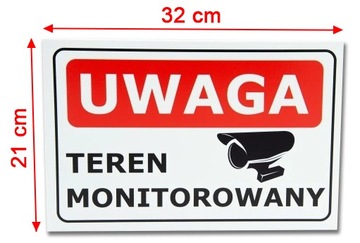 ДОСКА ОБЪЕКТА КОНТРОЛЯ ОБЪЕКТА ВНИМАНИЕ ОХРАНЯЕМЫЕ ЗОНЫ | 32x21см | ПВХ