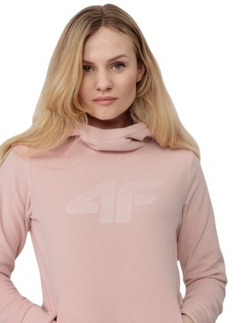 ЖЕНСКАЯ ФЛИСОВАЯ ТОЛСТОВКА 4F, СПОРТИВНАЯ, ТЕПЛАЯ, МЯГКАЯ, НАКОПИТЕЛЬ С ФЛИСОВЫМ КАПЮШОНОМ