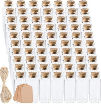70x SZKLANA BUTELKA BUTELECZKA Z KORKIEM 30ml