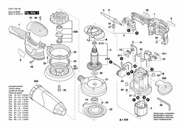 ВЕНТИЛЯТОР BOSCH GEX 125-150 AVE ОРИГИНАЛ