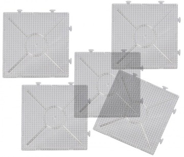 PODKŁADKA SZABLON PRZEZROCZYSTY KWADRAT 10 szt 15x15cm do koraliki pras 5mm