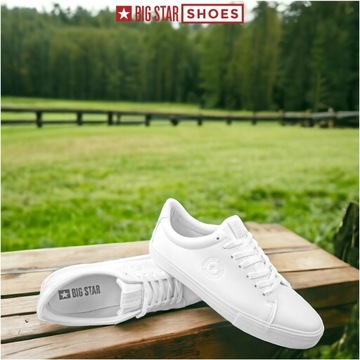 Buty Męskie białe Trampki Big Star eko skóra Sportowe Sneakersy NN174032 40