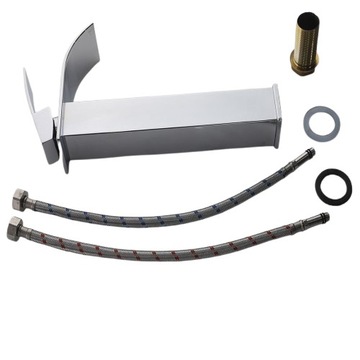 ВЫСОКИЙ Смеситель для умывальника на столешнице, хромированный смеситель