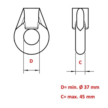 Hak Złącze Zaczep Szczękowy Holowniczy 2 Śruby Rozstaw 90mm Westfalia