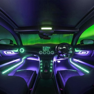 ЦВЕТНЫЕ СВЕТОДИОДНЫЕ ПОДСВЕТКИ RGB ДЛЯ САЛОНА АВТОМОБИЛЯ AMBIENT PILOT + ПРИЛОЖЕНИЕ