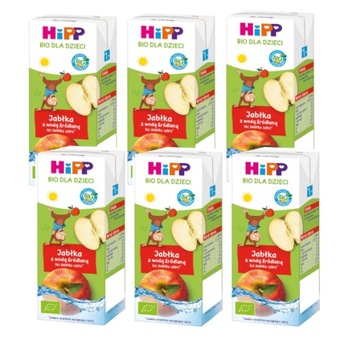 HiPP BIO Jabłka z wodą źródlaną, 6x200 ml