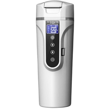 Czajnik Samochodowy Podgrzewacz Wody Butelka 12 V/24 V 450 ml Biały