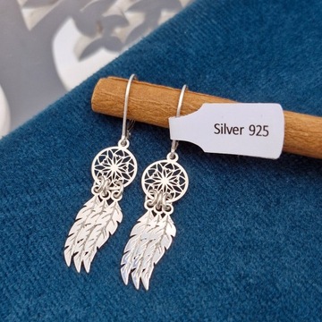 СЕРЕБРЯНЫЕ СЕРЬГИ «Ловец снов» 925 пробы