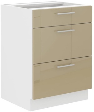 SZAFKA DOLNA LARA 3 SZUFLADY BIAŁY CAPPUCINO 60CM