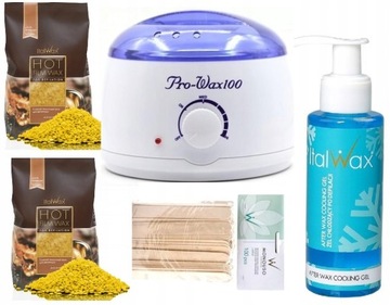 Zestaw Italwax DEPILACJA 2 WOSK LOTION PODGRZEWACZ