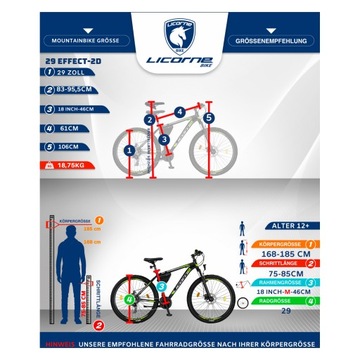 NIEMIECKI ROWER MTB LICORNE EFFECT 27.5 ALU TARCZE